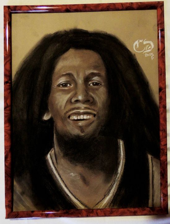 Drawing titled "Marley" by Charlie D, Original Artwork, Chalk