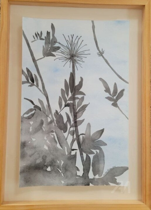 Painting titled "Shadows watercolor" by Charlotte Lenssen, Original Art, Watercolor