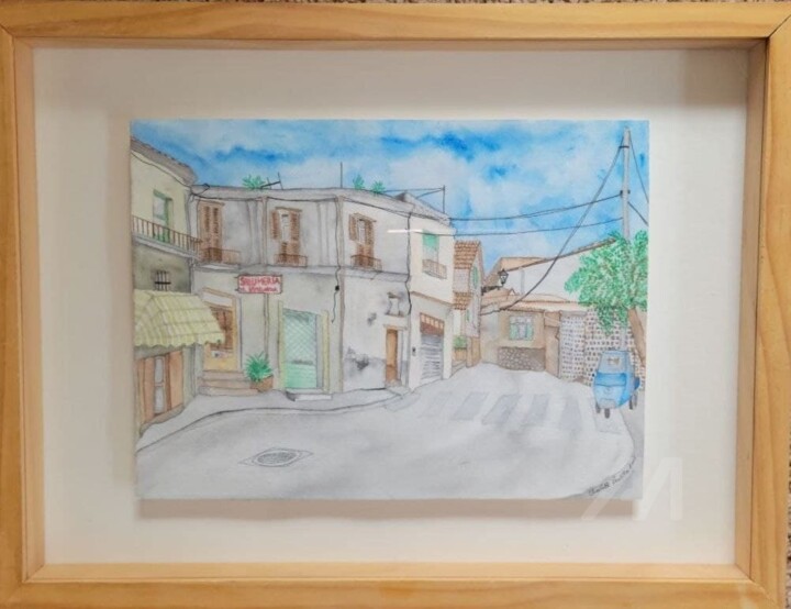 Painting titled "Sorento" by Charlotte Lenssen, Original Art, Watercolor