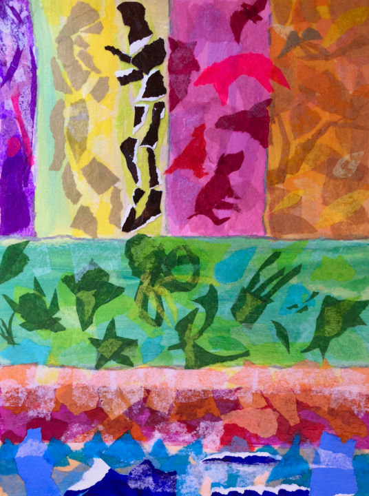 Collages titled "All My Relations" by Charlotte D'Aigle, Original Art, Collages