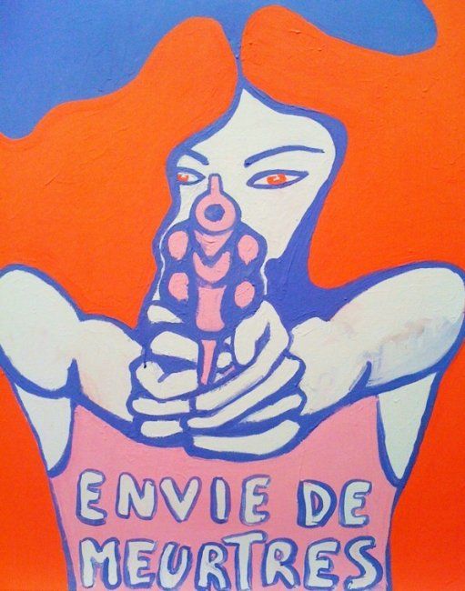 「Envie de meurtre」というタイトルの絵画 Charlotte Offreyzeによって, オリジナルのアートワーク, オイル