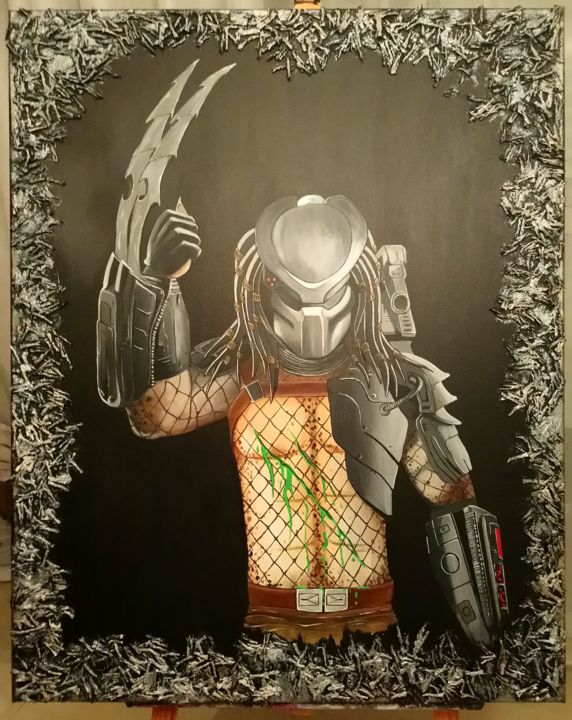 Peinture intitulée "Predator" par Pacha, Œuvre d'art originale, Acrylique