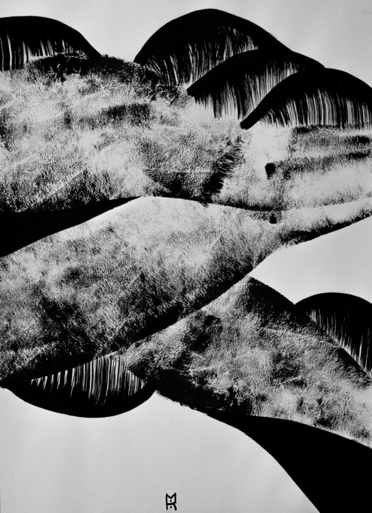 Malerei mit dem Titel "Symbioses 1 - Origi…" von Charly Bonneau, Original-Kunstwerk, Tinte
