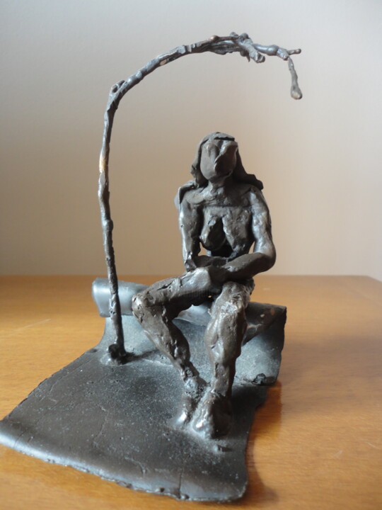 Sculpture intitulée "Reposo" par Chary Hilu, Œuvre d'art originale, Bronze