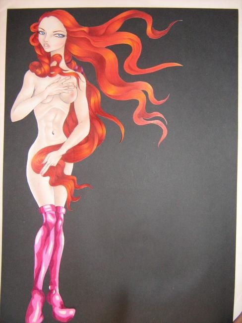 Drawing titled "lluvia de venus" by Lalo Chator, Original Artwork, Other