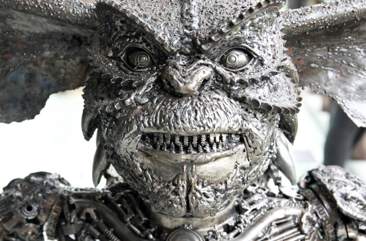 Sculpture titled "Metal art - Gremlin…" by Chatree Choorachatatorn (Mari9art), Original Artwork, Metals