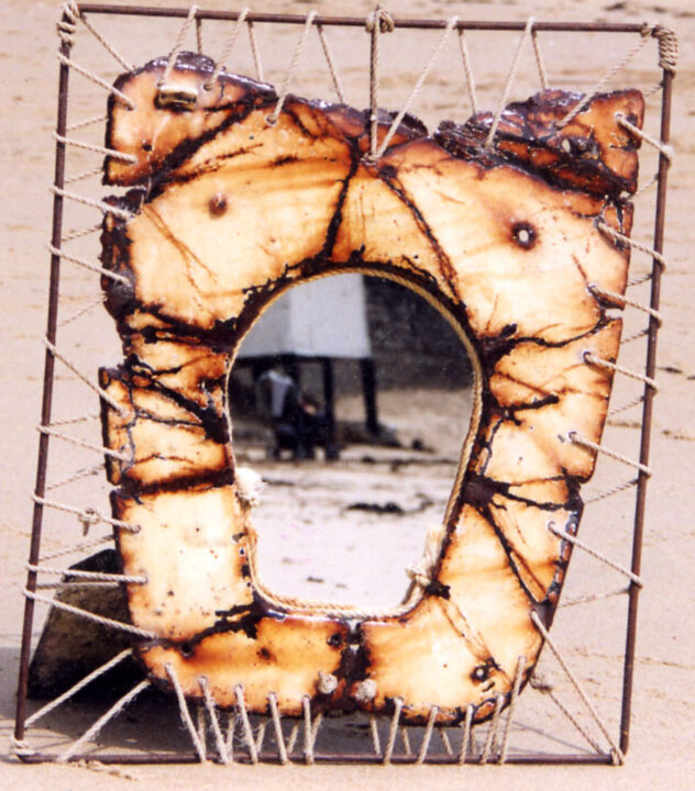 Sculpture intitulée "reflet d'en fer" par Chauquo Devinmini, Œuvre d'art originale, Fil de fer
