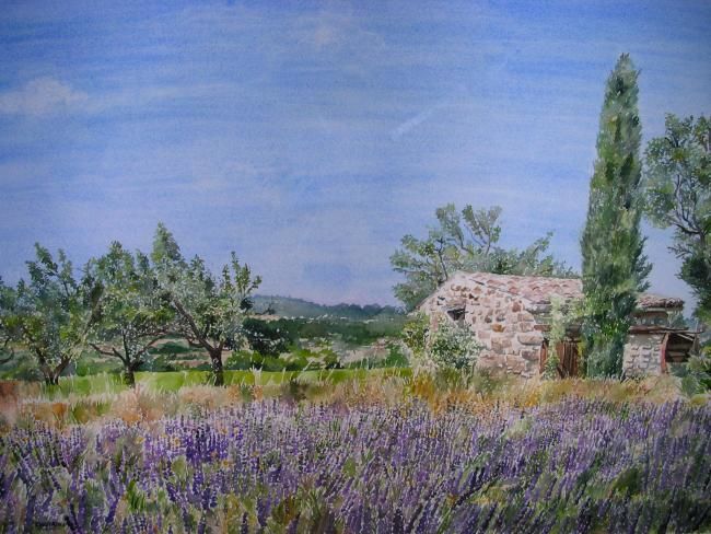 Peinture intitulée "Mauve de Provence" par Frédéric Chauvain, Œuvre d'art originale