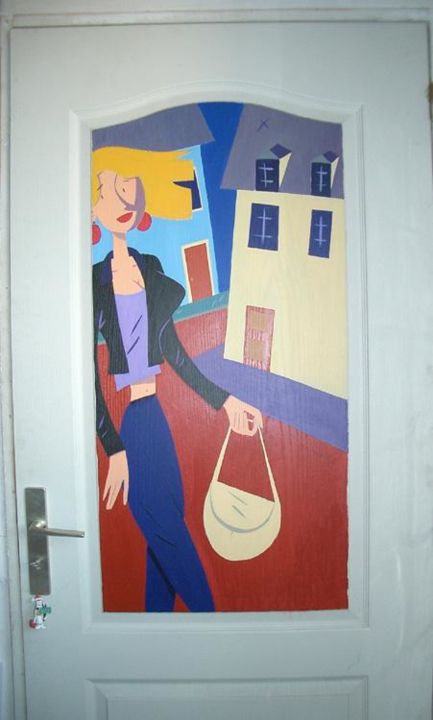 Painting titled "la porte" by Philippe Chauvet, Original Artwork