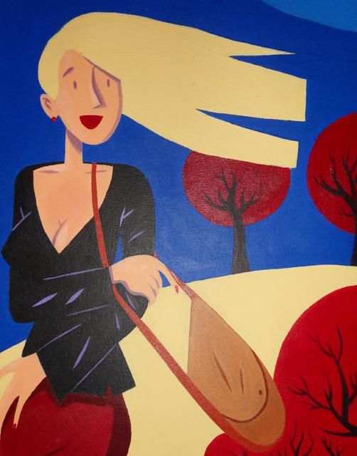 Painting titled "blonde" by Philippe Chauvet, Original Artwork
