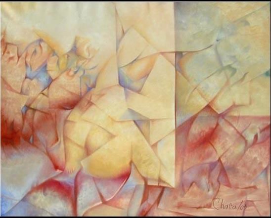 Картина под названием "Equilibrium" - Chava Cure, Подлинное произведение искусства