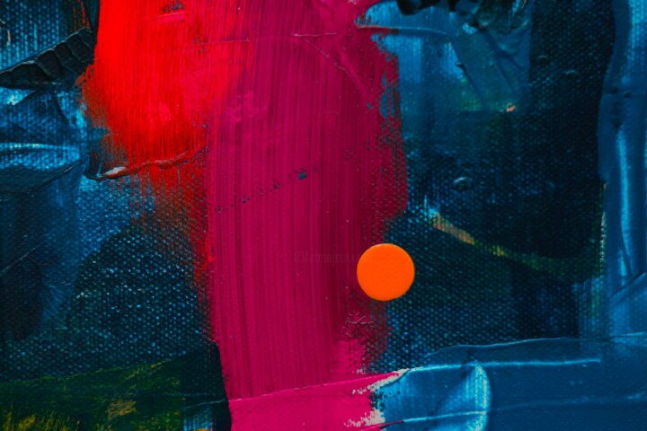 Painting titled "Orange Doth" by Chaya Shurkin, Original Artwork, Acrylic