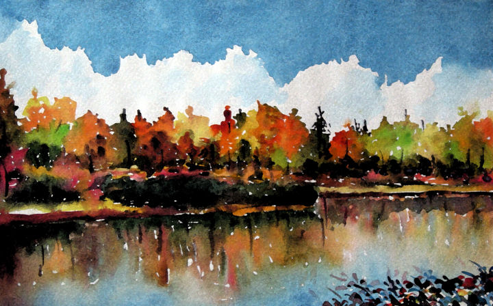 Pintura intitulada "Canada Landscapes" por Chayim Shvarzblat, Obras de arte originais, Óleo