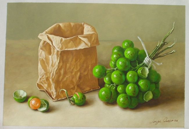 Painting titled "quenepas" by Jorge Checo, Original Artwork