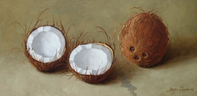 Malerei mit dem Titel "cocos" von Jorge Checo, Original-Kunstwerk