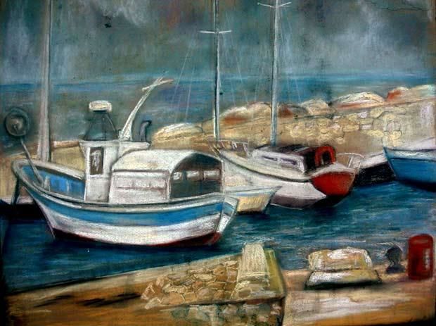 「le port de Carros」というタイトルの絵画 Yankelによって, オリジナルのアートワーク