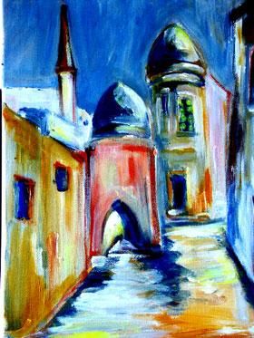 Painting titled "Saint Jean d'Acre " by Yankel, Original Artwork