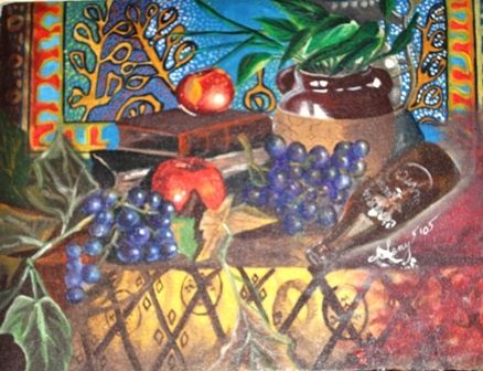 Painting titled "Craving for fruits" by Chelony, Original Artwork, Other