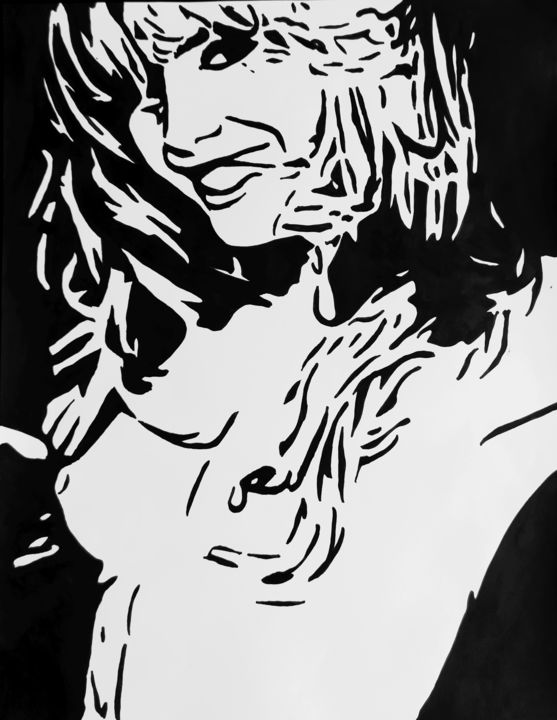 Drawing titled "Clara" by Che Pollux, Original Artwork, Acrylic