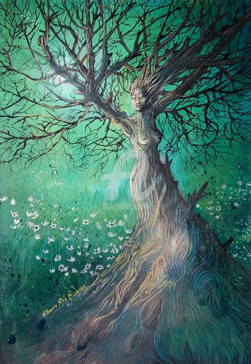 "Illumination - Tree…" başlıklı Tablo Cherie Roe Dirksen tarafından, Orijinal sanat, Akrilik Ahşap Sedye çerçevesi üzerine m…