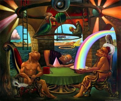 Painting titled "Three conditions" by Sergei Chernenko, Original Art, Other