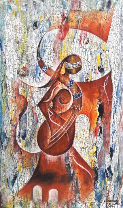 Peinture intitulée "enthousiasme" par Amine Cherradi, Œuvre d'art originale, Acrylique Monté sur Châssis en bois