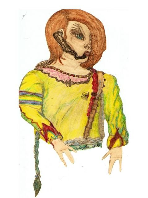 Disegno intitolato "Tarina" da Cherylann Gray, Opera d'arte originale, Altro