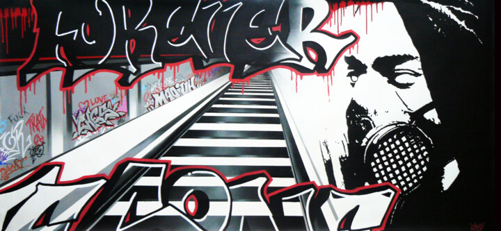 Painting titled "FOREVER" by Ches Graffiti Designs, Original Artwork, Acrylic