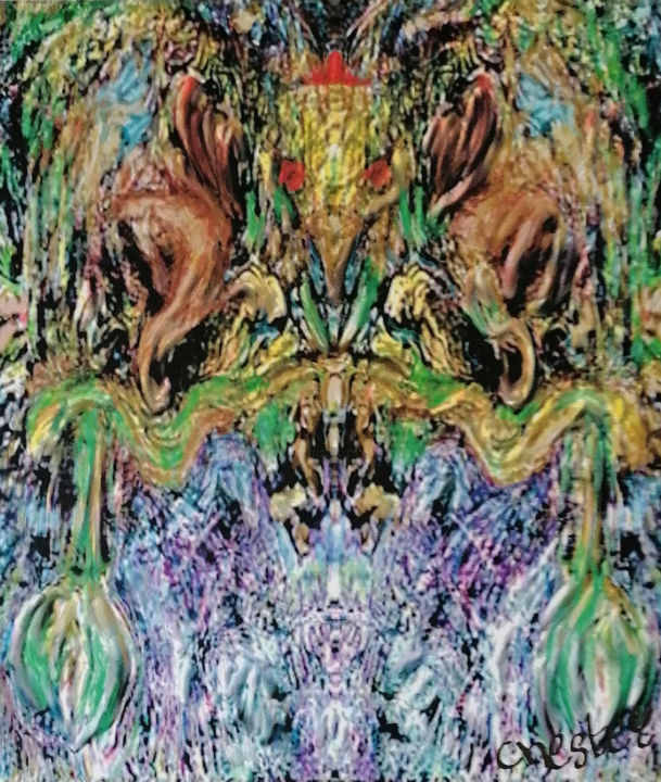 Dessin intitulée "La couronne de l'em…" par Richard Raveen Chester, Œuvre d'art originale, Peinture numérique