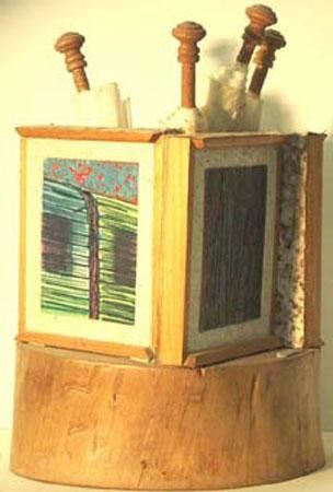 Sculpture titled "The book and the tr…" by Richard Raveen Chester, Original Artwork, Wood