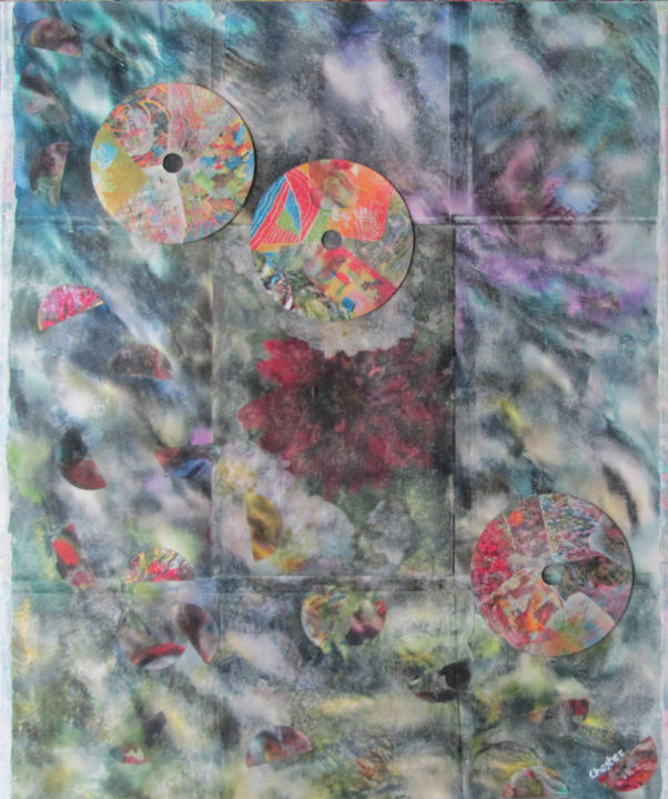 Collages titled "Tempête jaillissant…" by Richard Raveen Chester, Original Artwork, Other