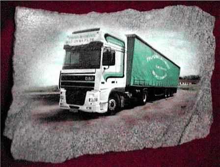 Painting titled "Camion" by Claude Hestin, Original Artwork