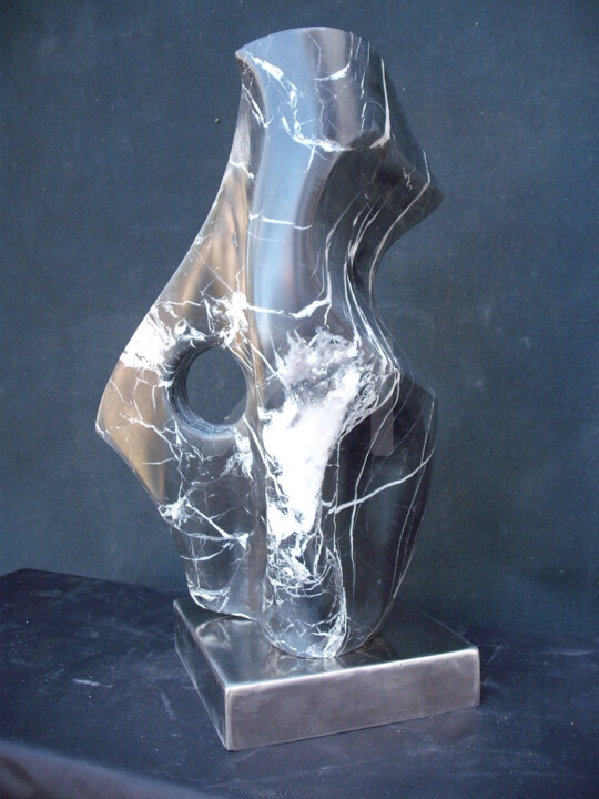Sculpture titled "serie noire n"2" by Janpi. R, Original Art,