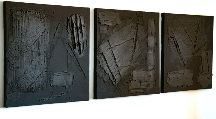 Peinture intitulée "Vérité noire" par Eddy Chevau, Œuvre d'art originale, Acrylique
