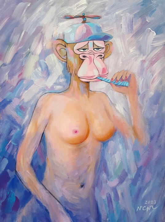 绘画 标题为“Nude paintings in t…” 由Chi Nguyen, 原创艺术品, 丙烯 安装在木质担架架上
