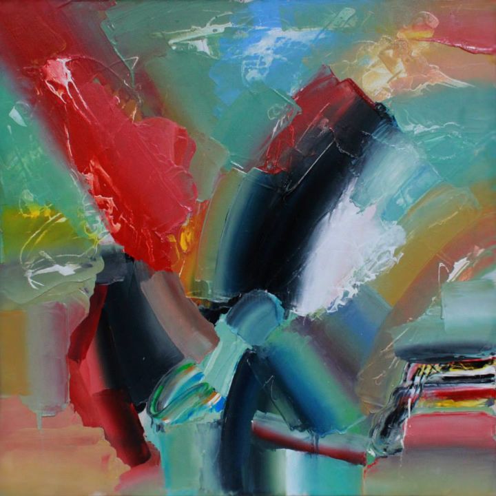 Painting titled "abstraction" by Mariami, Original Artwork, Oil