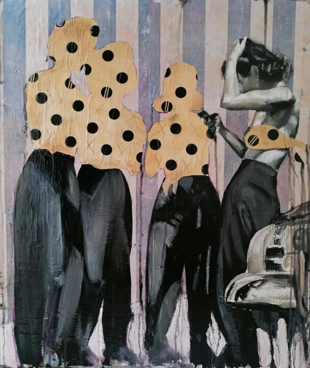Malerei mit dem Titel "BLACK PAINTS" von Chiara Napolitano, Original-Kunstwerk, Acryl