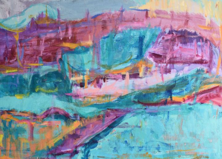 Peinture intitulée "Toscane outside" par Chiara M., Œuvre d'art originale, Acrylique