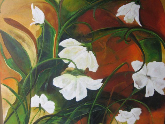 Pintura titulada "Flores de Maio" por Chica Pompeu, Obra de arte original