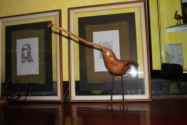 Sculpture titled "Irish Potato" by Smokey Joe, Original Artwork, Wood