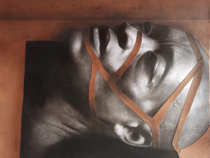 Drawing titled "Obsession" by Chidi Chibueze, Original Artwork, Charcoal