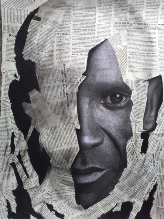 Dessin intitulée "Limitless" par Chidi Chibueze, Œuvre d'art originale, Crayon