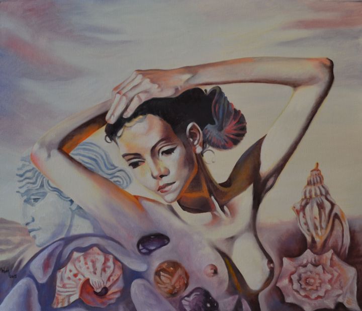 Painting titled "REMEMBER THE OCEAN" by Cătălin Alexandru Chifan, Original Art, Oil