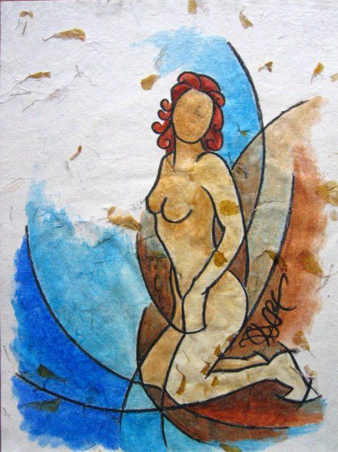 Peinture intitulée "Vénus de plage" par Sonja Chiffot, Œuvre d'art originale, Huile