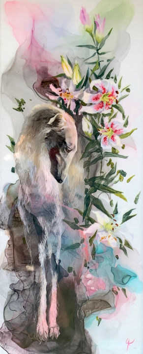 Картина под названием "Жизнь в розовом све…" - Екатерина Чигодаева, Подлинное произведение искусства, Чернила