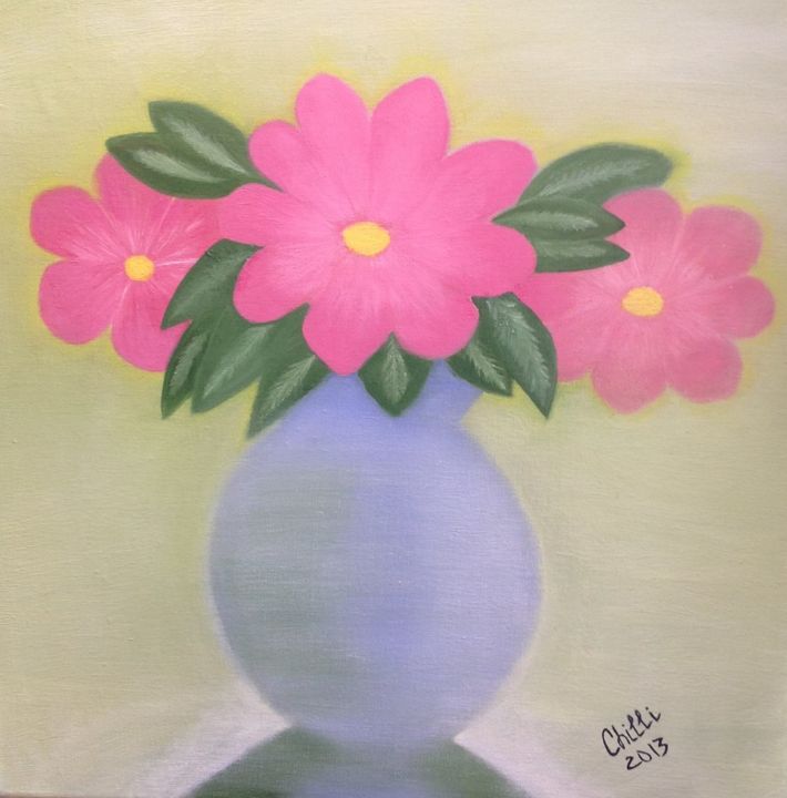 Painting titled "Flowers, Цветы" by Iana Chilingarian, Original Artwork