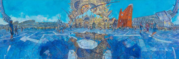 Painting titled "piazzasanmarco3.jpg" by Chin Kong Yee, Original Artwork, Oil