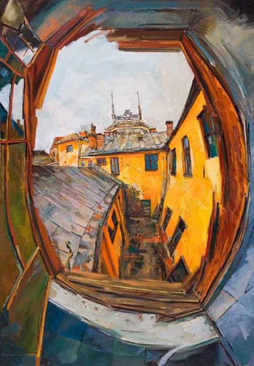 Painting titled "window" by Chin Kong Yee, Original Artwork