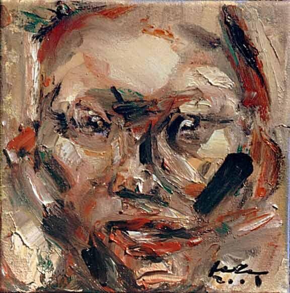 Pintura titulada "face of c.b.g" por Chin Kong Yee, Obra de arte original, Oleo