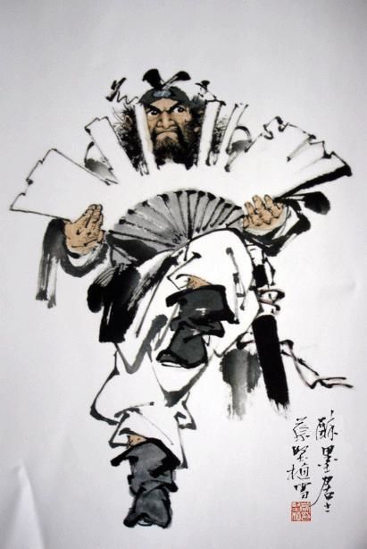 Pittura intitolato "青年书画家蔡坚植国画作品" da Zui Mo Ju Shi, Opera d'arte originale, Olio